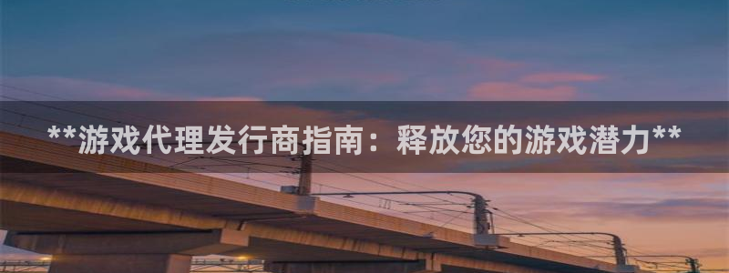 天辰平台q665.786：**游戏代理发行商指南：释放您的游戏潜力**